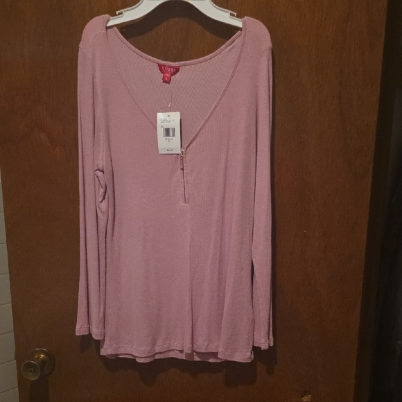 Guess Soft Pink Long Sleeve Blouse - Picture 1 of 1